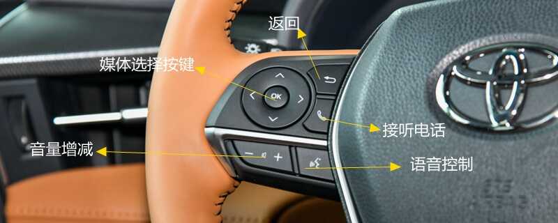 丰田亚洲龙方向盘按键图解，亚洲龙方向盘按钮功能说明